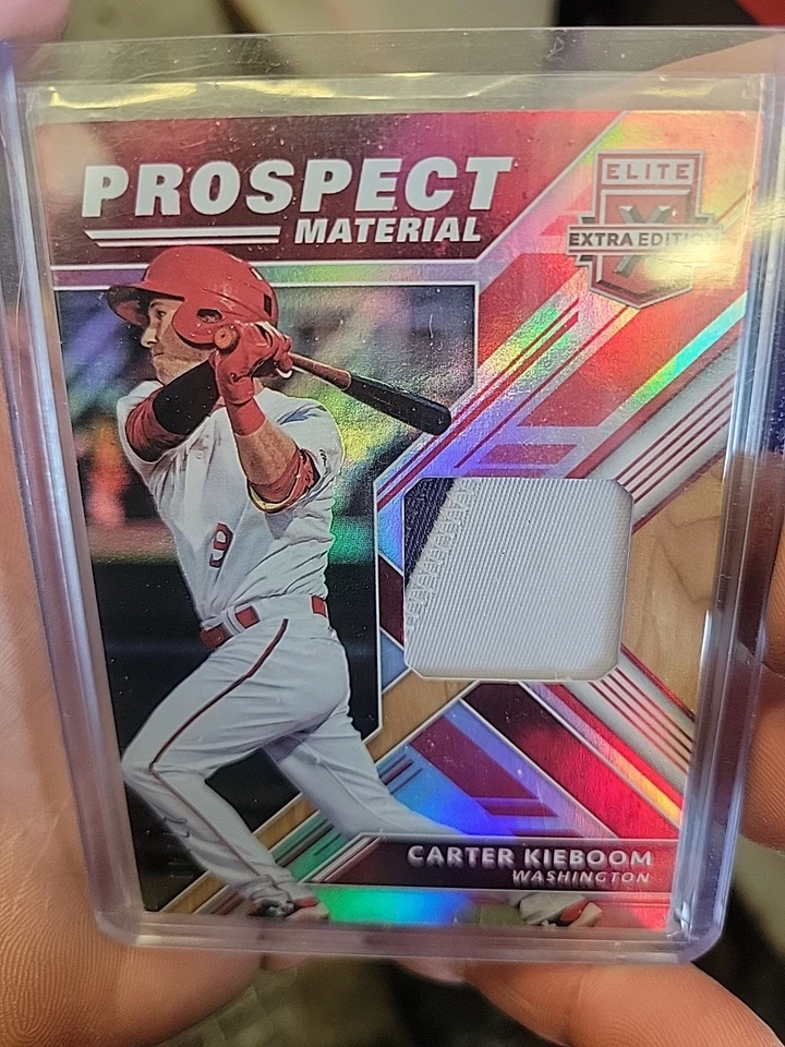 2018 Panini Elite Extra Edition Prospect Materials Red /49 Carter Kieboom #PM-CK - Image 2 of 3