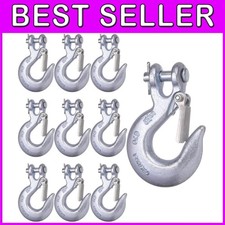 Swivel Safety Chain Hooks, 14000 Lb Capacity, 10 Pack