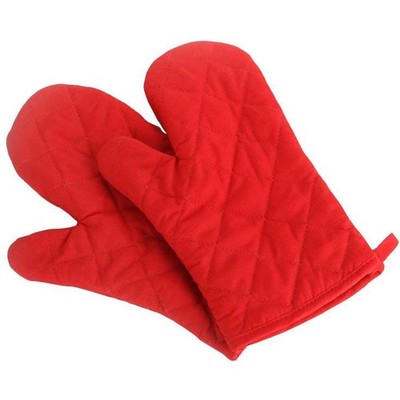 Red Oven Mitts (Heat Resistant) - Deco Chef