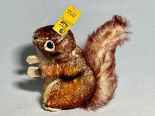 Steiff Squirrel vintage 4" high Perri Disney NO NUT brown button ear tag 2040/12