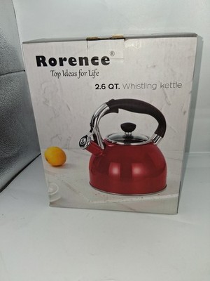 Rorence Whistling Tea Kettle: 2.6 Quart Stainless Steel Kettle with Capsule Bott
