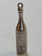 Sterling Silver ~ Bottle Charm ~ Water, Wine, Champagne ~ VINTAGE