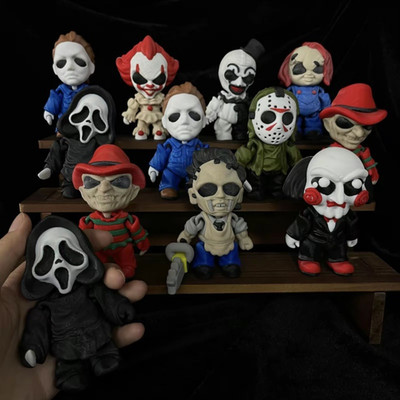 Horrorfilm Killer Figur 4'' Chibi Art Ghostface Freddy Jason Sammlerstück
