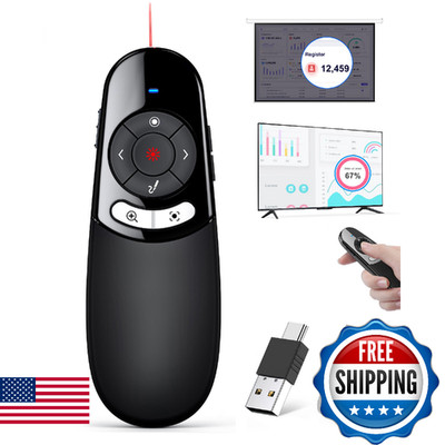 2IN1 Laser Pointer Digital Presentation Clicker on TV Screen w USB Flash Drive,