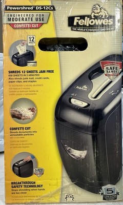 Fellowes Paper Shredder Powershred DS-12Cs Confetti Cut 12 Sheets