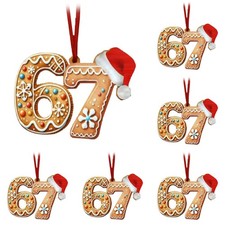 2D Funny Teen Slang Christmas Ornament 6 7 meme Gift Christmas Ornament