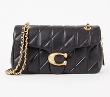 COACH Tabby 26 Quilted Shoulder Bag Leather White/Gold CP150 outlet New 