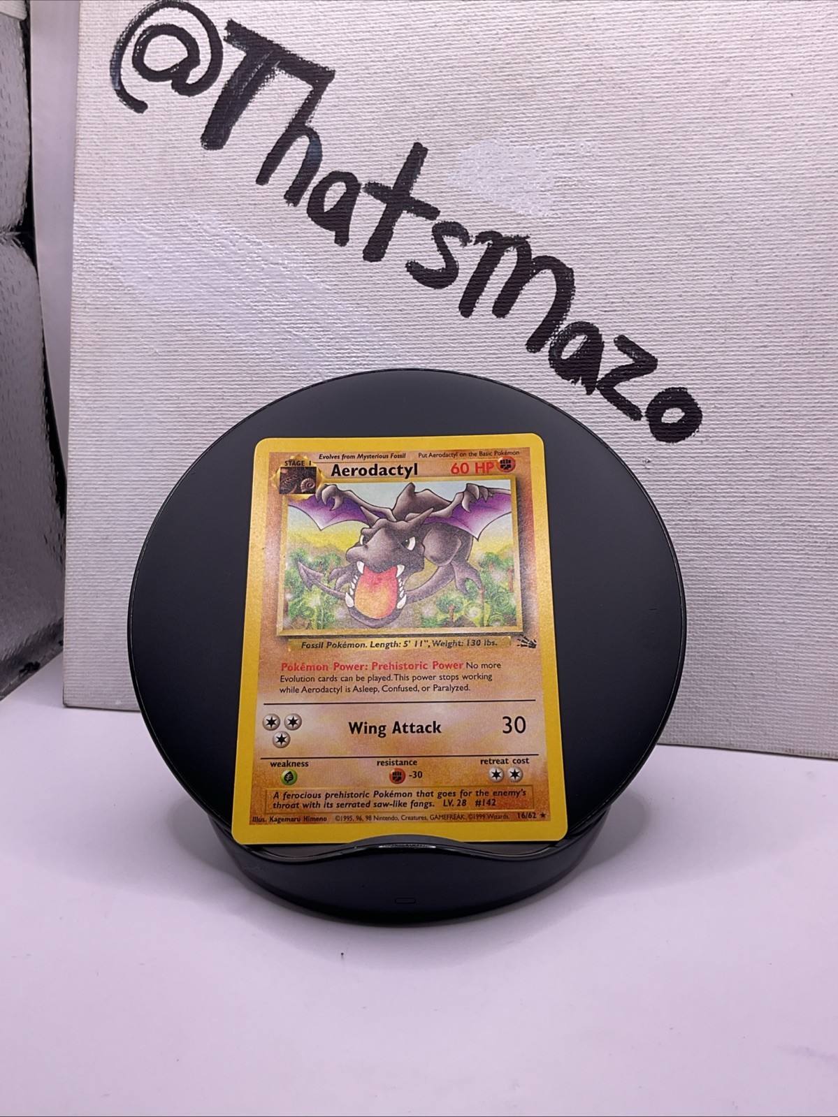 Pokémon TCG Aerodactyl Fossil 16/62 Regular 1999-2000 Wizards Base Set