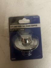 Everbilt Lift  Turn Tub Drain Stopper Metal Chrome 1006 959 260