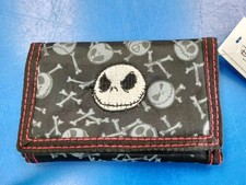 NEW Disney Nightmare Before Christmas Trifold Skellington  Wallet Cash Coin Card
