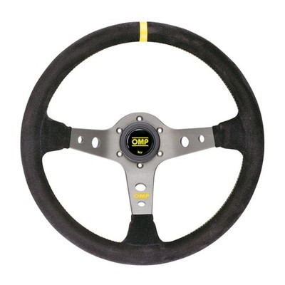 OMP OD0-1954-071 3-Spoke Corsica Racing Steering Wheel with Yellow Center Mark