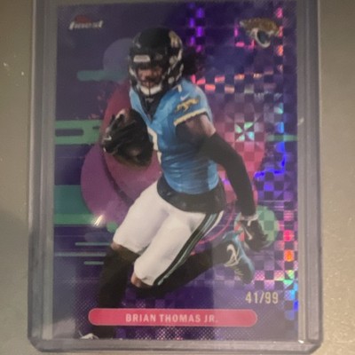 2025 Topps Finest Brian Thomas Jr. Jaguars Purple Xfractor #167 /99