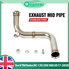 For KTM Duke/RC 125 250 390 2017-2020 Exhaust Mid Link Pipe Stainless Steel UK