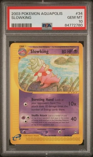 PSA 10 Slowking Non Holo - 34/147 - Aquapolis - Pokemon