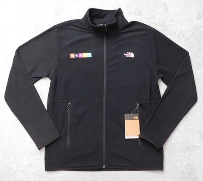 NWT The North Face Glacier Jacket Men s M Full-Zip Fleece Jacket Black *Logo*
