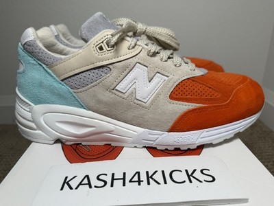 New Balance 990v2 Kith Size 9.5 Cyclades Orange/Beige/Blue M990KC2