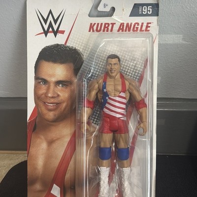 WWE Kurt Angle Series 95 Action Figure NWA TNA Impact Mattel 2018 Wear Card