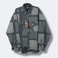 Vintage Tommy Bahama L/s Button Front Shirt Mens L Oversized Bandana Print Retro