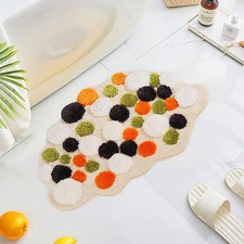 3D Moss Bath Rug Decor for Bathroom Soft Shaggy Non Slip Bath Rugs Shower Bat...