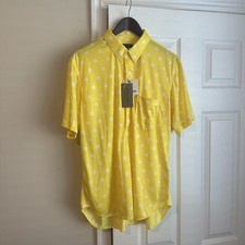 Comme Des Garcons Homme Plus Yellow Polka Dot Shirt Men's Size M New W Tags