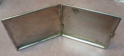 Antique Brass/metal WW2 Pocket Tobacco Case Engraved Memory Of JAPAN - Picture 6 of 10