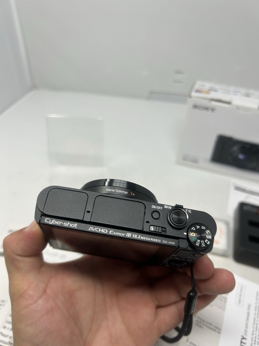 Sony Cyber-shot DSC-HX80 18.2 MP Digital Camera - Black for sale