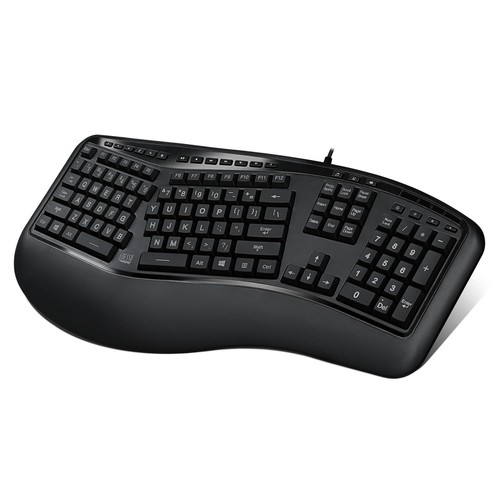 Adesso Tru Form 150 Ergonomic Illuminated Backlit Keyboard Red Green Blue - Picture 2 of 6