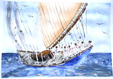 帆船艺术艺术绘画| eBay