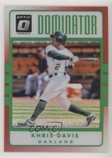 2017 Panini Donruss Optic Dominators Red Prizm 8/99 Khris Davis #D12 0e3