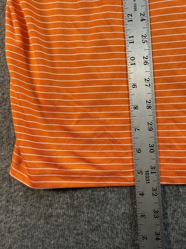 Polo Nike Dri Fit uomo XL arancione righe standard manica corta golf XLarge - Foto 4 di 8