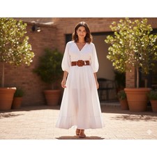 Wide Brown Genuine Leather Braided Woven Belt Medium-NWT Retails At 59.95