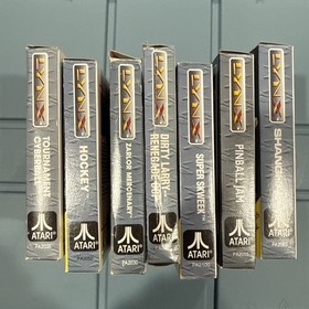 7 ATARI LYNX GAME LOT!  All CIB Hockey Larry Pinball LOOK