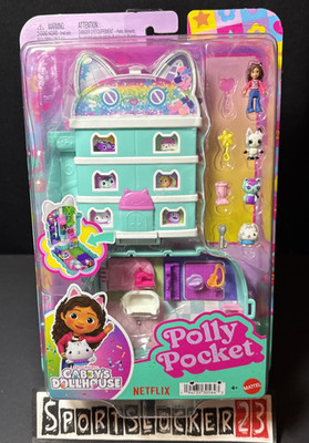 Polly Pocket Gabby s Dollhouse Compact Take Along Pet Cat Friends NEW - IN HAND