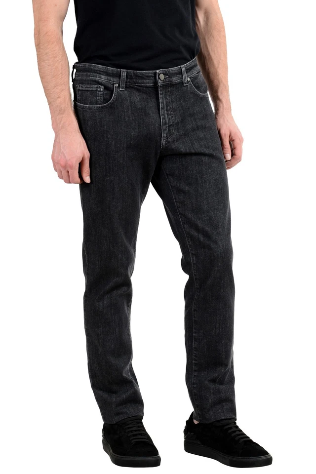 Versace Collection Men's Dark Gray Stretch Classic Jeans - Image 2 of 4