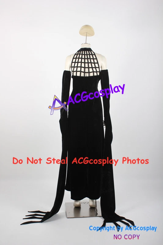 Soul Eater Arachne Cosplay Costume black velvet fabric made - Image 4 of 4