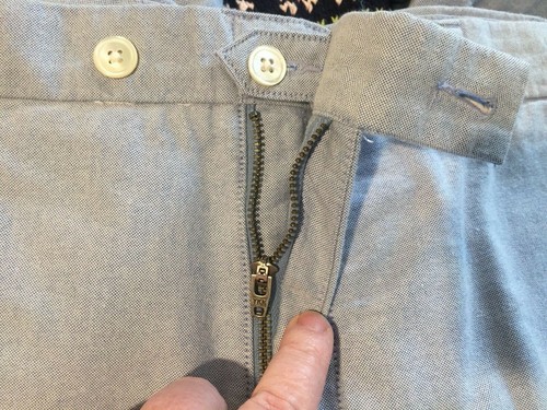 Polo Ralph Lauren Calce Clásico Oxford/Chambray Azul Frente Plano Chino Corto 36 Nuevo con Etiquetas - Imagen 5 de 10