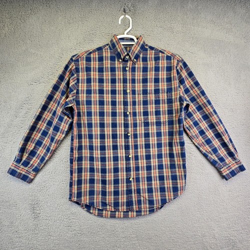Camisa De Colección Wrangler Hero Edición Plateada Para Hombre Pequeña Azul Rojo A Cuadros Manga Larga - Imagen 4 de 14