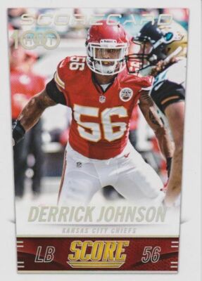 2014 Score Football Scorecard #298 Derrick Johnson H100 (Chiefs)