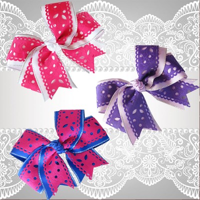 50 BLESSING Happy Girl 4.5/" Spring Cheer Hair Bow Clip Flower Fruit Hairbow