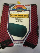 Nylon Stuff Sack 10" x 22" Camp Inn Waterproof Nylon Drawstring Bag Red