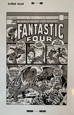 Production Art FANTASTIC FOUR #140 cover, RICH BUCKLER art, 11x17