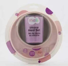 melii Non-Suction Silicone Plate, Bowl and Cup Set for Toddlers