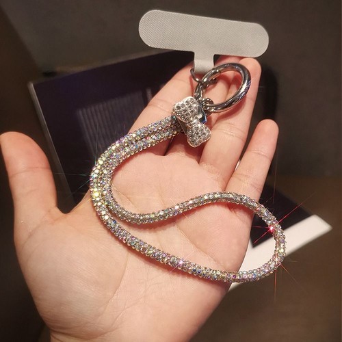 Glitter Phone Anti-lost Rope Bling Bling Wrist Strap Woman Girls - Photo 8 sur 12