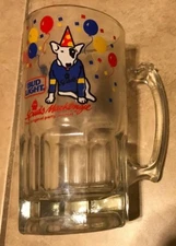 HUGE 8" Spuds MacKenzie Beer Bud Light Glass Mug Anheuser-Busch Budweiser 1987