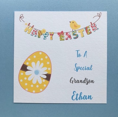 Tarjeta de Pascua para niñas nieta hija sobrina nieta huevo de Pascua personalizado - Imagen 2 de 4