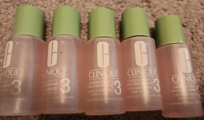 x5 Clinique Clarifying Lotion 3 Combination Oily 1 oz Each Travel Size NWOB