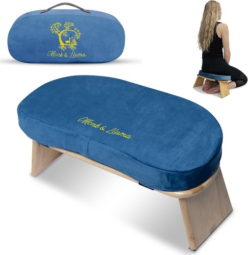 Foldable Bamboo Meditation Bench – Ergonomic Kneeling Stool for Prayer & Travel - Picture 3 of 8