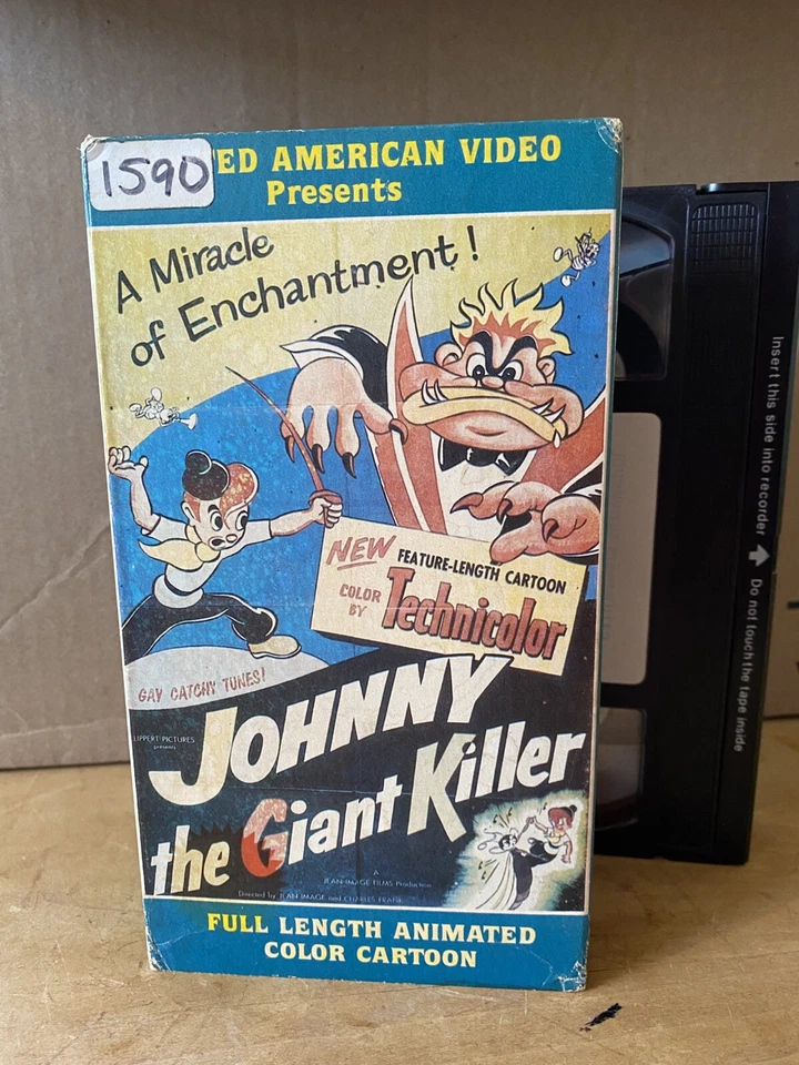 Johnny The Giant Killer VHS 1987 Ultra Rare OOP Cartoon Video 80s Tape Anime - Image 2 of 4
