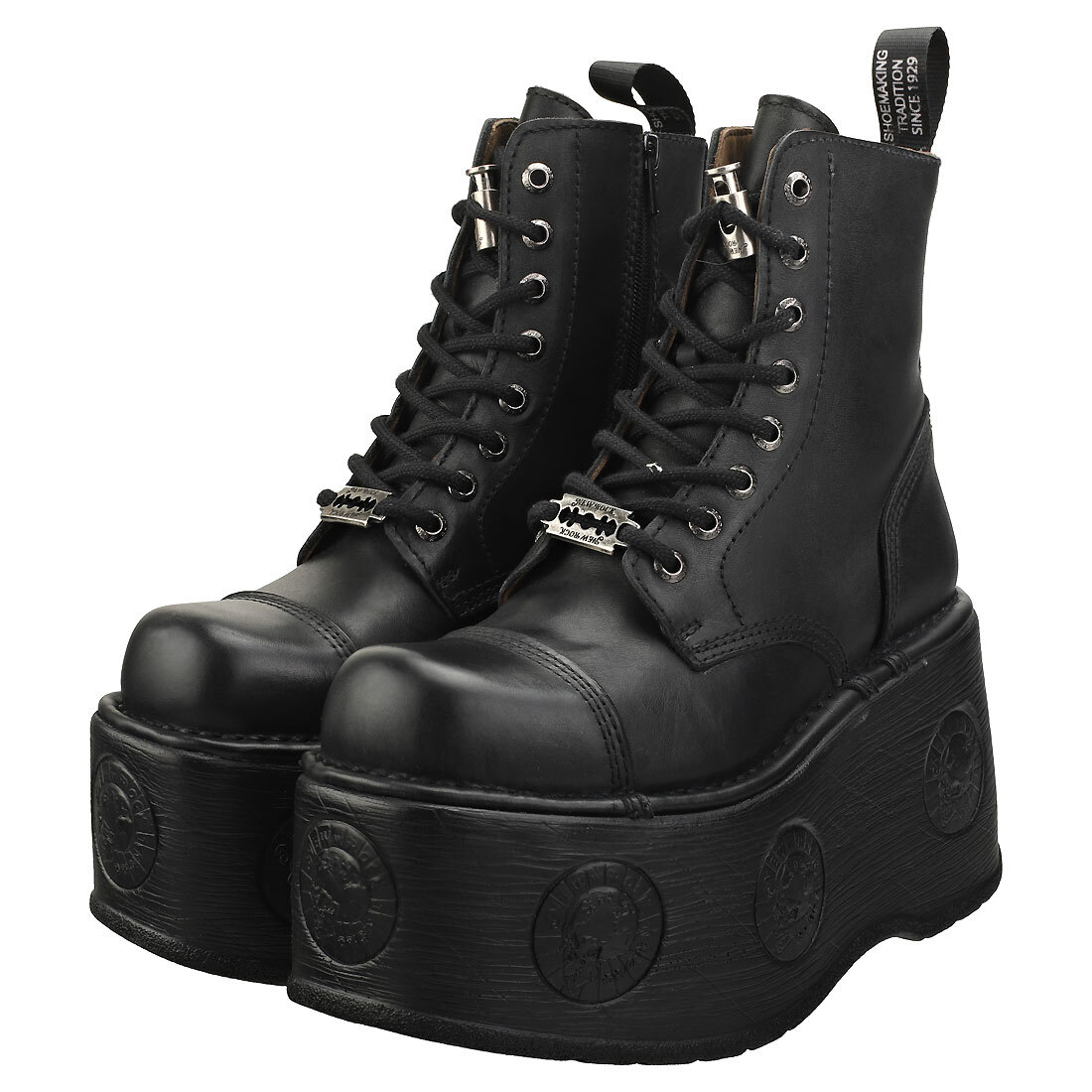 New Rock Metallic M-newmili083-s28 Unisex Platform Boots in
