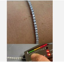 S925 Sterling Silver 3MM Round VVS1 Moissanite Tennis Bracelet For Women Men